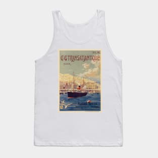 Transatlantique Alger Vintage Poster 1901 Tank Top